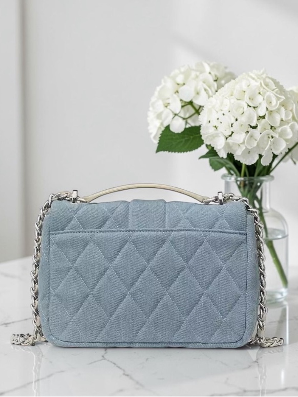 Kate Spade Light Blue Denim Carey Quilted Crossbody/Shoulder Bag NWT - Picture 3 of 16